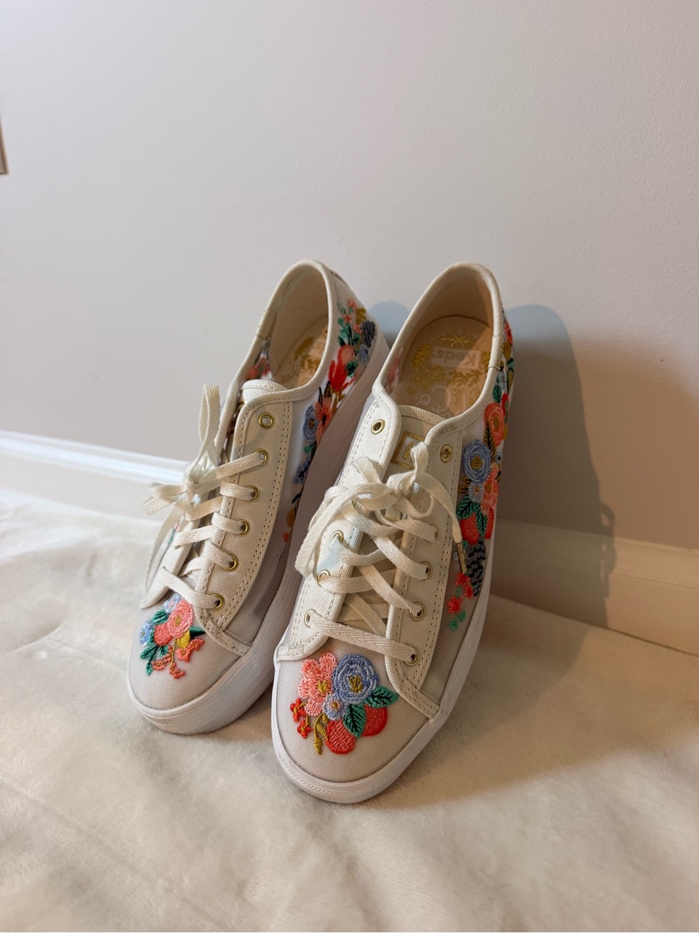 Keds Rifle Paper Co Embroidered Floral Canvas Sneakers